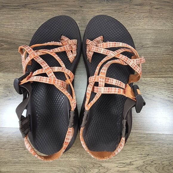Chaco ZX2 Women’s Sport Hiking Outdoor Sandals Patched Amber Orange Brown Size 7 - Picture 5 of 9